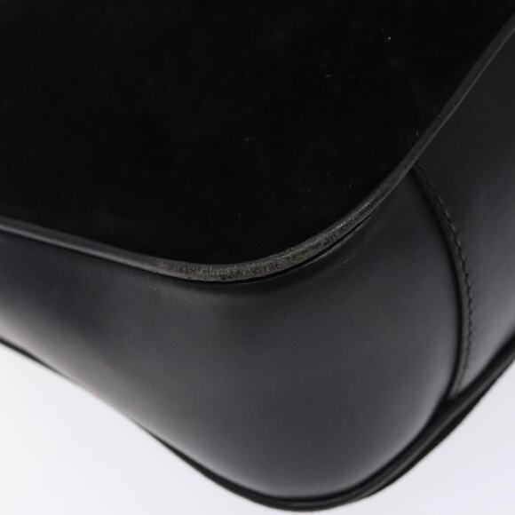 GUCCI Bamboo Hand Bag Suede Black Gold 001 1014 001 1014 - Picture 11 of 16